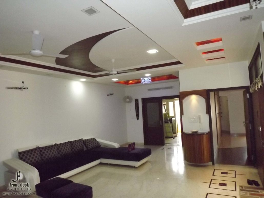 Family Lounge, Residence at Bhagirath colony, Jaipur Interior Design By Front Desk Architects