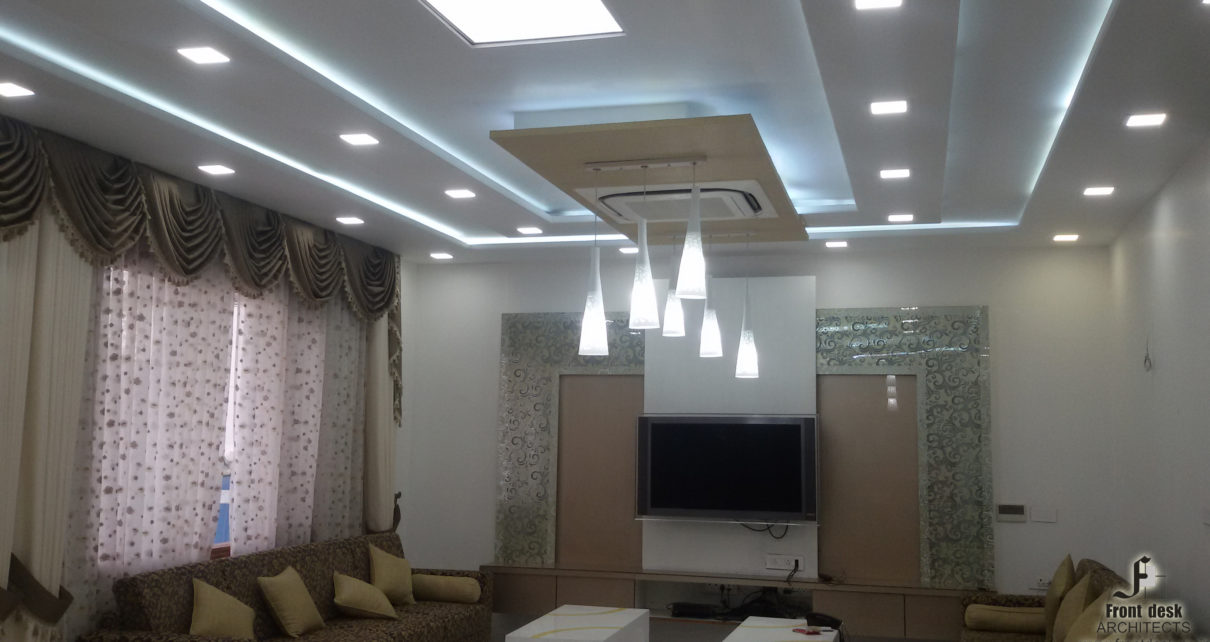 F Colony Residence Interior living room in Jaipur