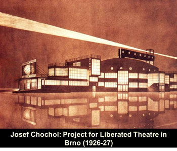 Josef Chochol: Project for Liberated Theatre in Brno (1926-27)