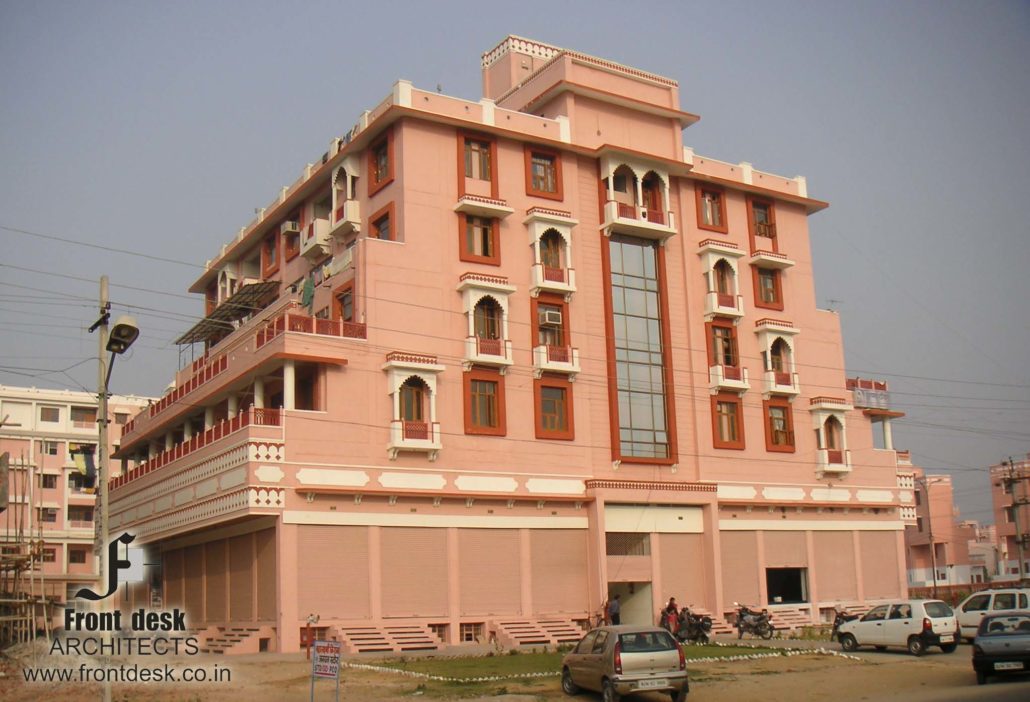 Krishna Tower Jaipur- Rajasthani design housing Project designed by Front Desk Architects
