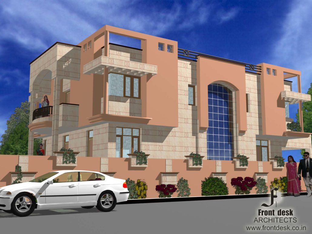 Residence at Vidhyadhar Nagar Jaipur Designed by Front Desk Architects